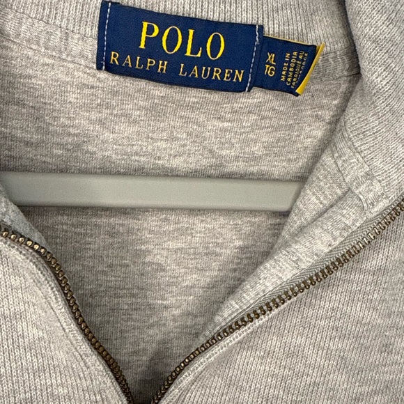 Polo Ralph Lauren Quarter Zip Pullover Men’s XL Gray Pony Logo Sweater - Picture 7 of 7
